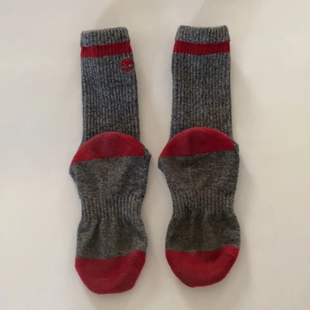 TIMBERLAND Boot Ragg Socks Red Gray great for Boots